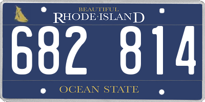RI license plate 682814