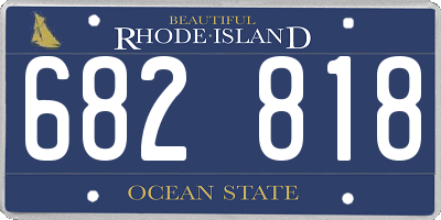 RI license plate 682818