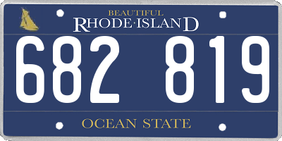 RI license plate 682819