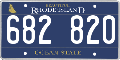 RI license plate 682820