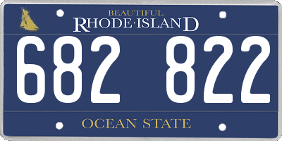 RI license plate 682822