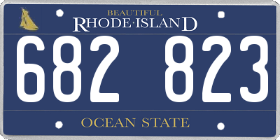 RI license plate 682823