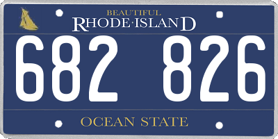 RI license plate 682826