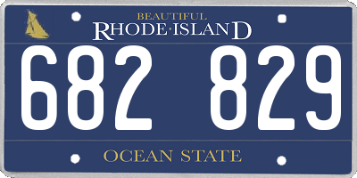 RI license plate 682829