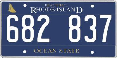 RI license plate 682837