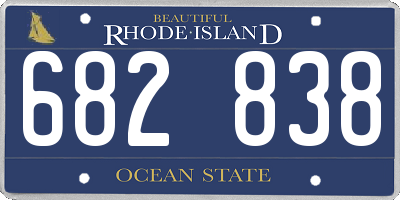 RI license plate 682838