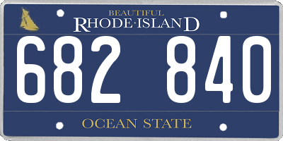 RI license plate 682840