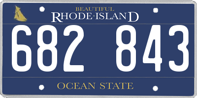 RI license plate 682843