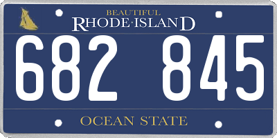 RI license plate 682845