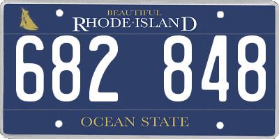 RI license plate 682848