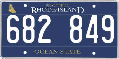 RI license plate 682849