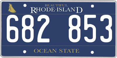 RI license plate 682853