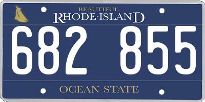 RI license plate 682855