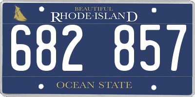 RI license plate 682857
