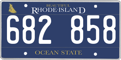 RI license plate 682858
