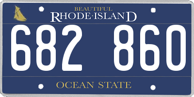 RI license plate 682860
