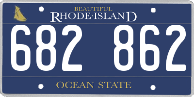 RI license plate 682862