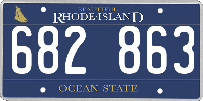 RI license plate 682863