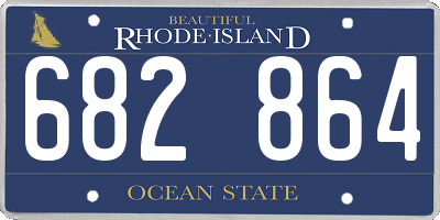 RI license plate 682864