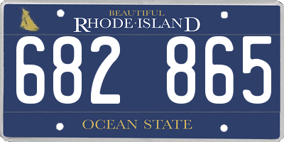 RI license plate 682865
