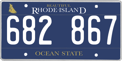 RI license plate 682867