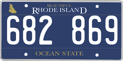 RI license plate 682869