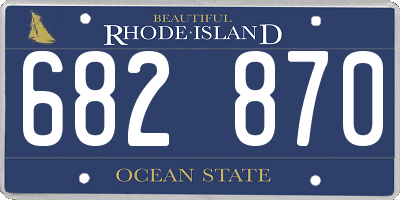 RI license plate 682870