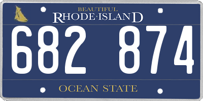 RI license plate 682874