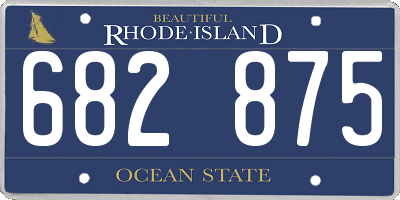 RI license plate 682875