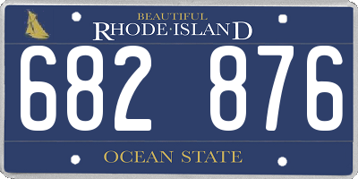 RI license plate 682876