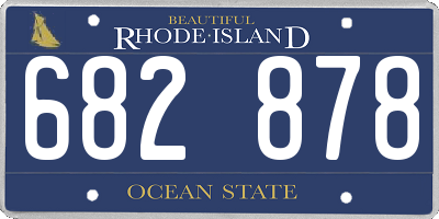 RI license plate 682878