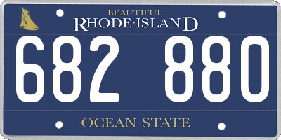 RI license plate 682880