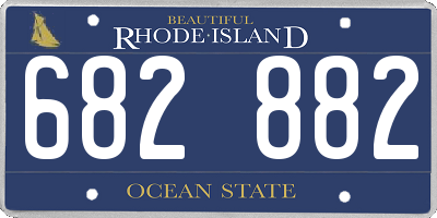 RI license plate 682882