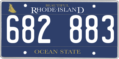 RI license plate 682883