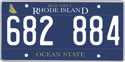 RI license plate 682884