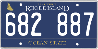 RI license plate 682887