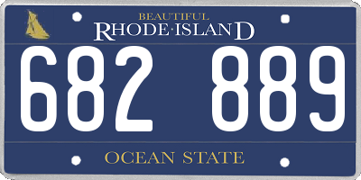 RI license plate 682889