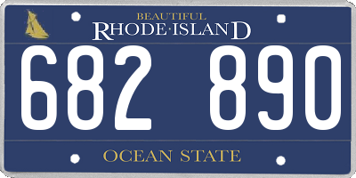 RI license plate 682890
