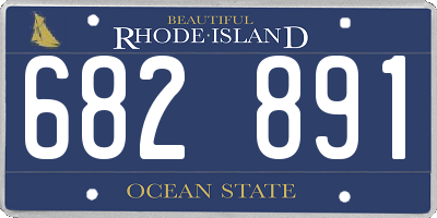 RI license plate 682891