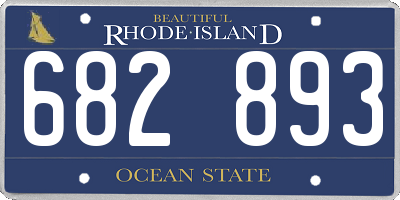 RI license plate 682893