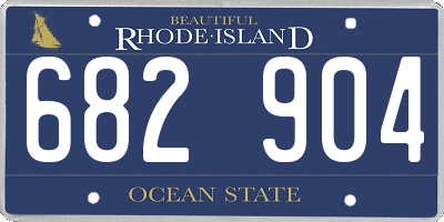 RI license plate 682904