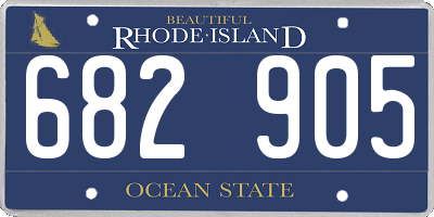 RI license plate 682905