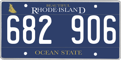 RI license plate 682906