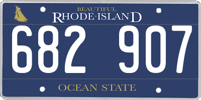 RI license plate 682907