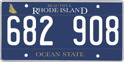 RI license plate 682908