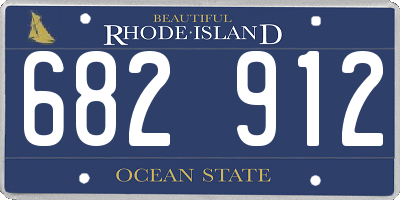 RI license plate 682912