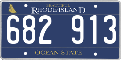 RI license plate 682913