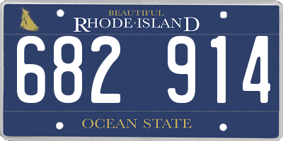 RI license plate 682914