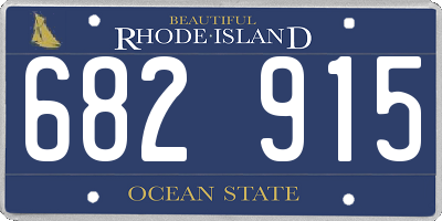 RI license plate 682915