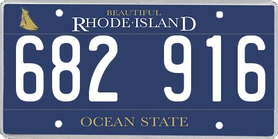 RI license plate 682916